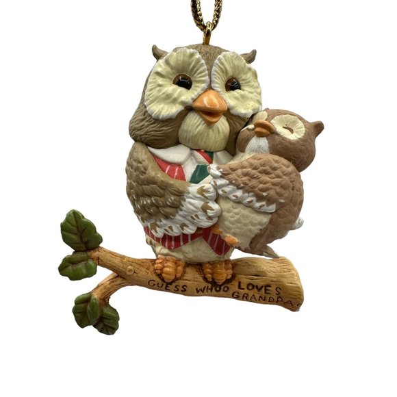 Hallmark Keepsake Owl Ornament Guess Whoo Loves Grandpa Christmas Holiday Decor - Picture 3 of 6